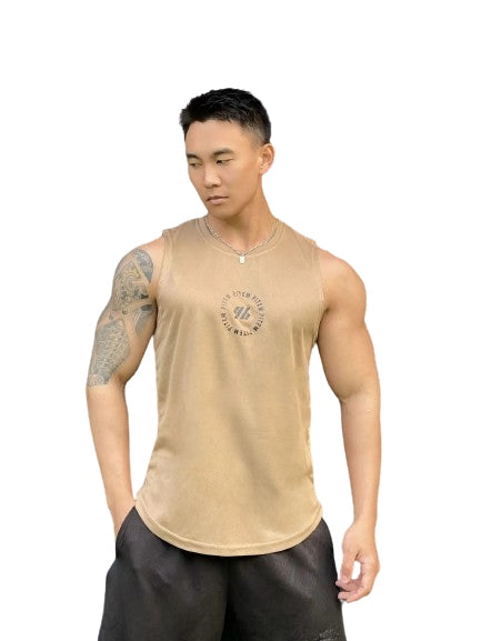 Casual sleeveless athletic shirt for fitness training, basketball, and gym sports